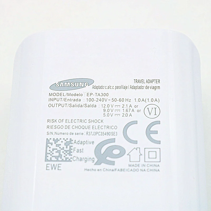Оригинальное быстрое зарядное устройство SAMSUNG для планшета GALAXY S 6 7 Edge Tab A T550 T555C P550