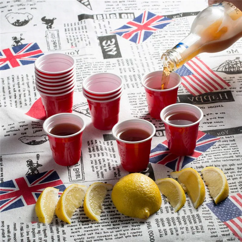 SEAAN 50 шт. одноразовые утолщенные пластиковые чашки для вечерние выстрела Низкая