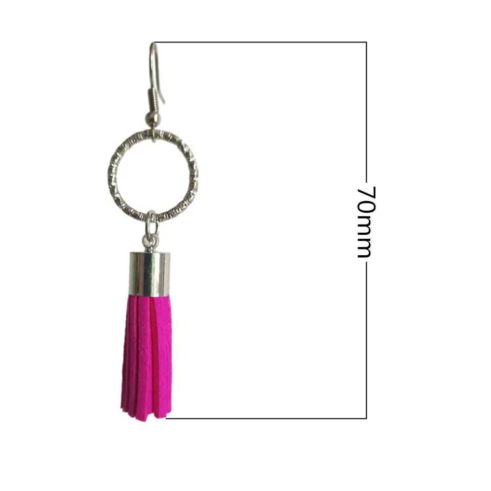 

20 Colors Silver Hook Suede Leather Tassel Drop Earrings Copper rings Clip Earrings Romantic Party Gifts For Women Girls Jewelry