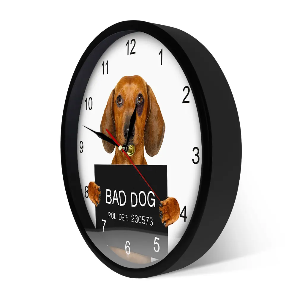 Настенные часы такса персонализированные современные настенные наручные с