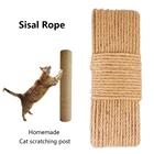 Сизалевая веревка 8 мм для кошачьего дерева, рамка для скалолазания, сделай сам, Когтеточка, игрушки, самодельные настольные ножки, связывающая веревка для кошек, затачивающие когти