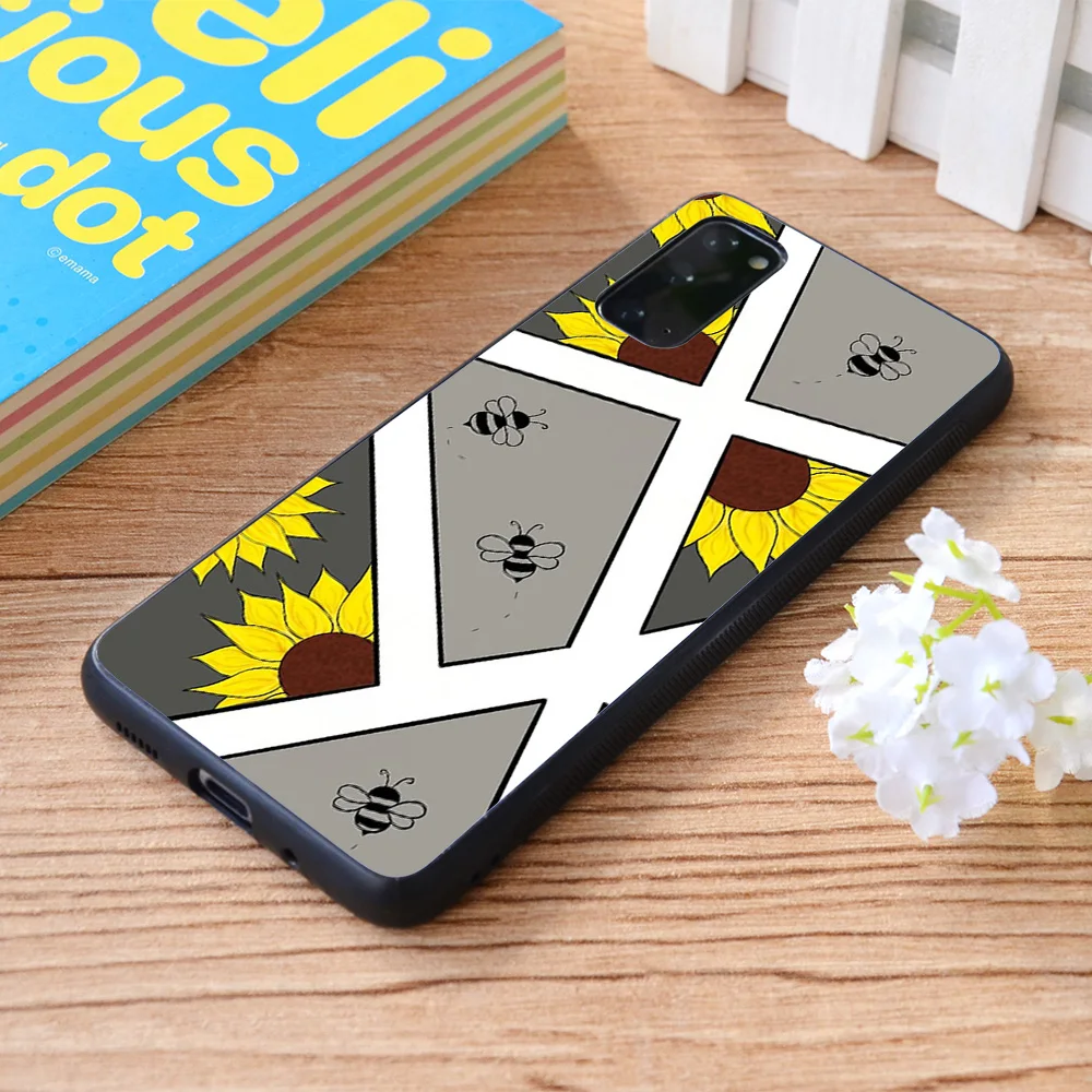 

For Samsung Galaxy Sunflower and Bees Soft TPU border Samsung Galaxy Case