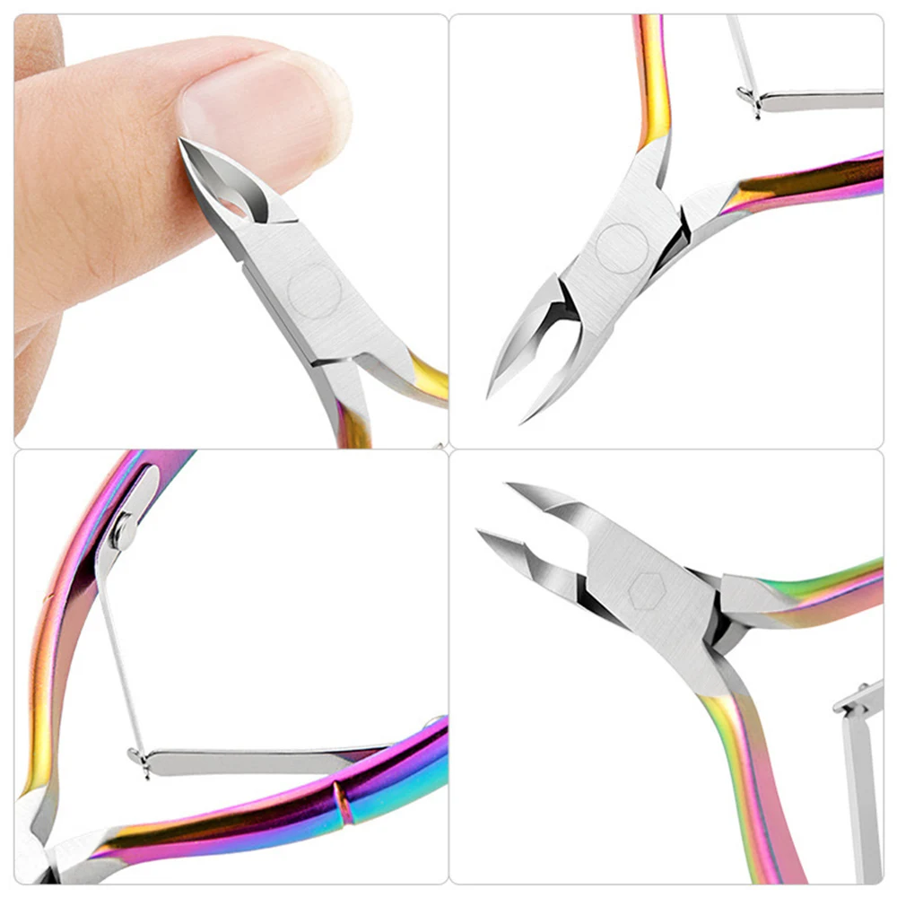 

Stainless Steel Cuticle Nipper with Cuticle Pusher Professional Manicure Pedicure Cuticle Cutter Set Sharp Cuticle Trimmer Grip