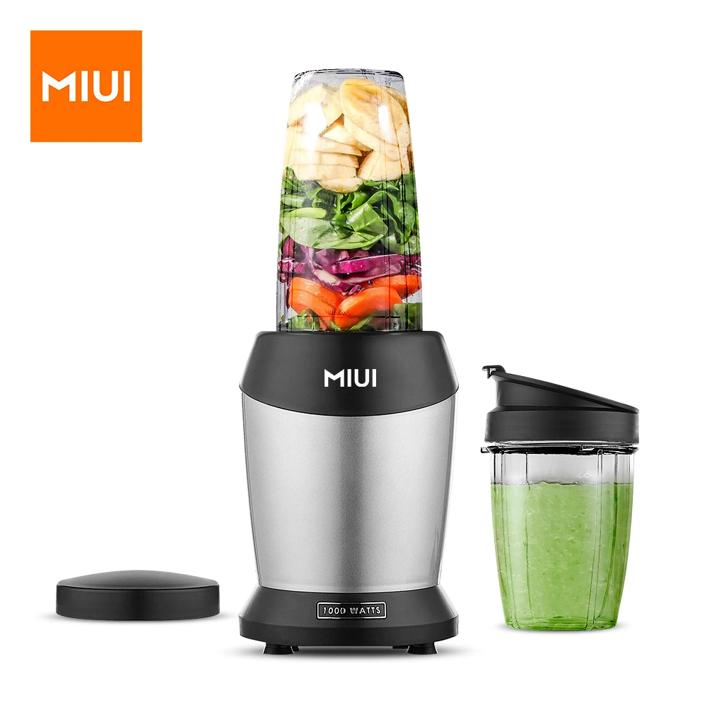 

MIUI Electric Blender 1000W,Commercial Professional Food Mixer 20000 RPM,Portable Personal Blender Juicer with 800ml/500ml Jars