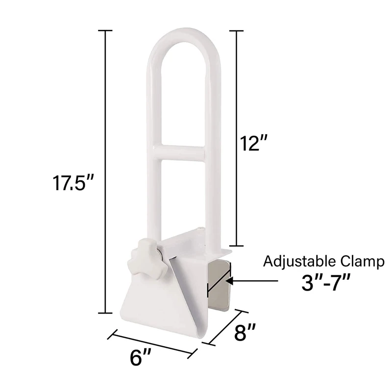 

Bathtub Safety Rail Shower Grab Bar Handle Medical Adjustable Shower Hand Grip for Elderly Pregnant Women Children