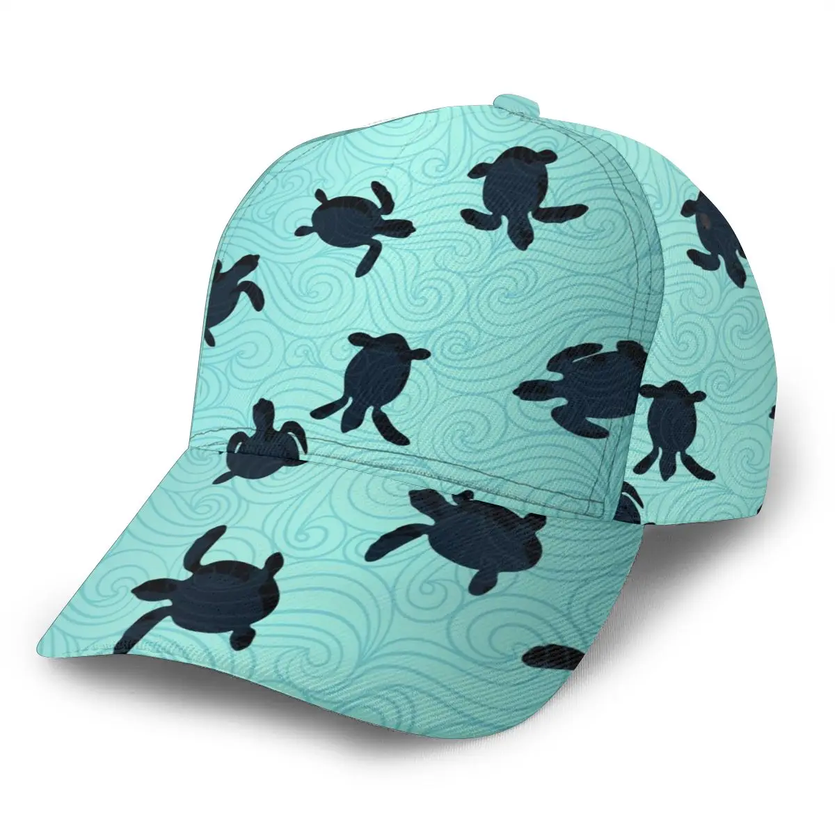 

Ocean Life Banner With Sea Turtle Baseball Cap Fashion Men Hat Cap Summer Dad Hat Male Sports Hat