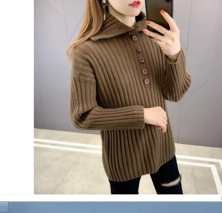 

2021 spring and autumn winter with New style fashion Long sleeve Women's Sweater coat