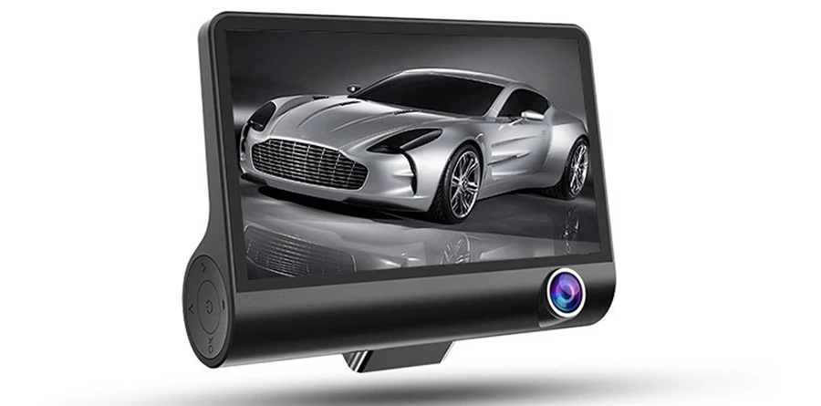 Автомобильный видеорегистратор Vikewe с тремя объективами s FHD 4,0 дюймов, видеорегистратор 170, широкоугольный видеорегистратор, g-сенсор и видеокамера ночного видения