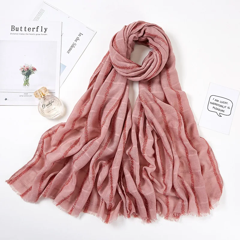 Женская обувь пропускающая воздух Шарф однотонная хлопковая Цвет длинный платок