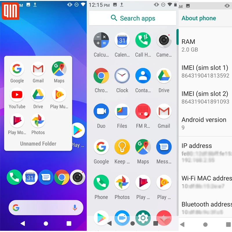 Смартфон глобальная версия QIN 2 Pro на Android 9 восемь ядер экран 5 05 дюйма 4G Wi-Fi 2100 мАч |
