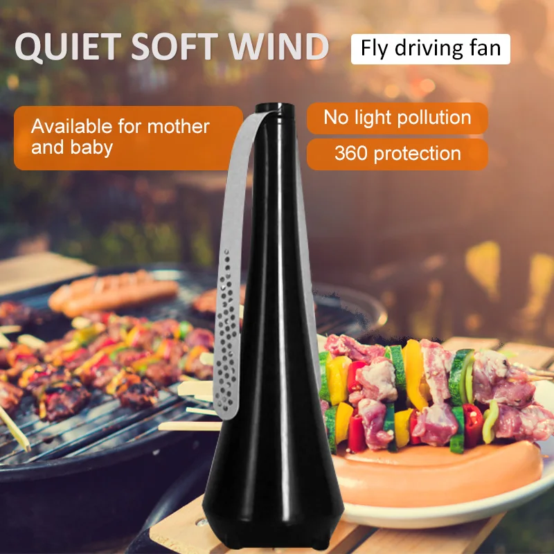 

Electric Flies Insect Repellent Fan Mutes 360° Rotation Reflective Fan Blade Multifunction Pure Physic Pest Trap for Garden/Home