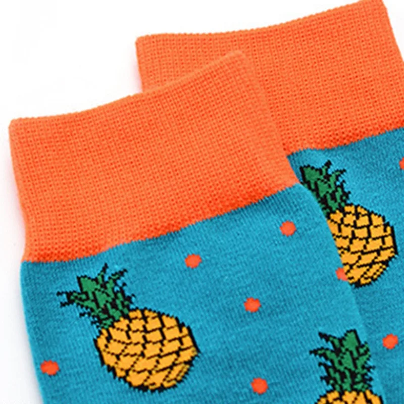 

New Arrival Cotton Men Crew Socks Pizza Hamburger Cactus Pattern Hip Hop British Style Casual Harajuku Designer Brand Novelty