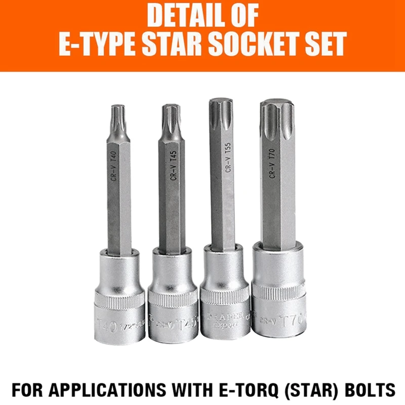 11 шт. набор гнездовых направляющих E Torx |