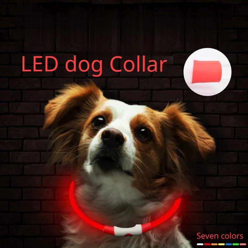 

Pet Dog Collar,LED Rechargeable Luminous Pet Collar,3 Flashing Modes Can Be Adjusted At Will,suitable for Medium and Small Dogs