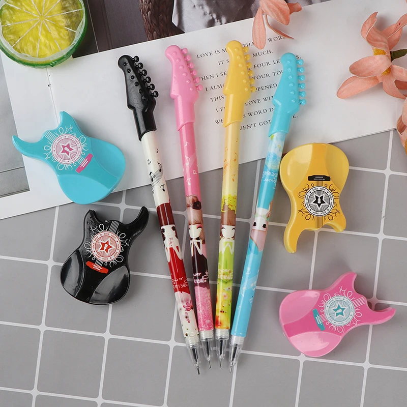 

Kawaii Plastic Gel Pen Creative Guitar Novelty Pens For Kids Gift Cute Korean Stationery Student Gifts Awards