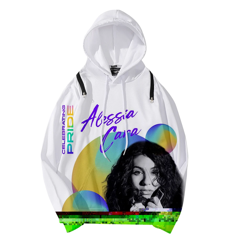

Alessia Cara 3D Fashion Printed Hoodie Zipper Halter Hoodie Hip-hop Style Sweatshirt Casual Streetwear Clothes