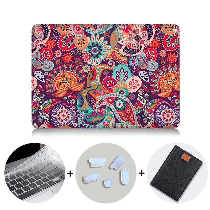 MTT чехол для ноутбука Macbook Air 11 13,3 12 дюймов Pro retina 13 15 с сенсорной панелью Жесткий Чехол сумка для ноутбука Funda a1706 a1466 - Цвет: MB04