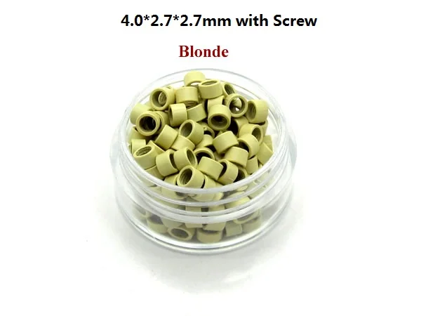 Алюминиевые микро бусины 4 0*2 7 мм 500 шт Кольцо/звенья/трубки для наращивания волос