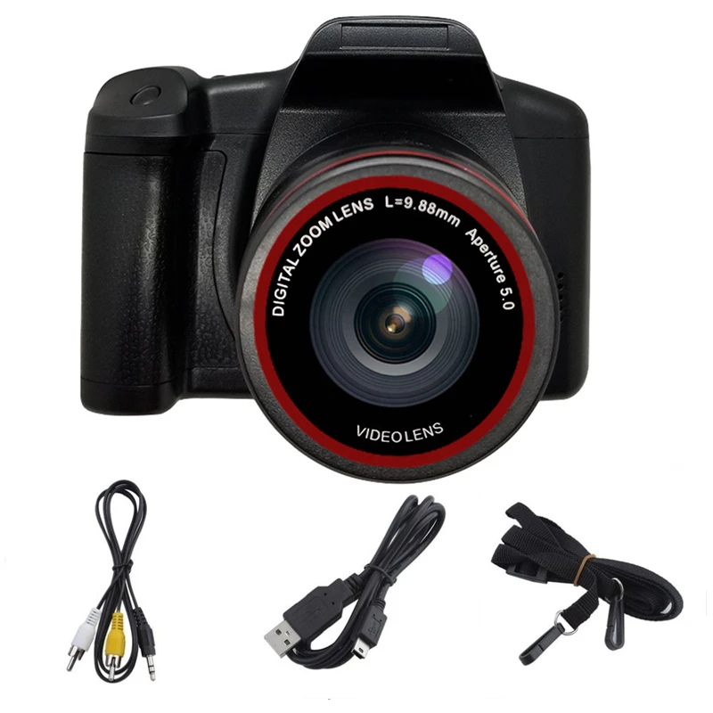 

SLR 2.4 Inch TFT LCD Screen Home Small SLR Digital Camera Webcam 16X Zoom USB 2.0 Telephoto AV Interface Digital Camera + Tripod