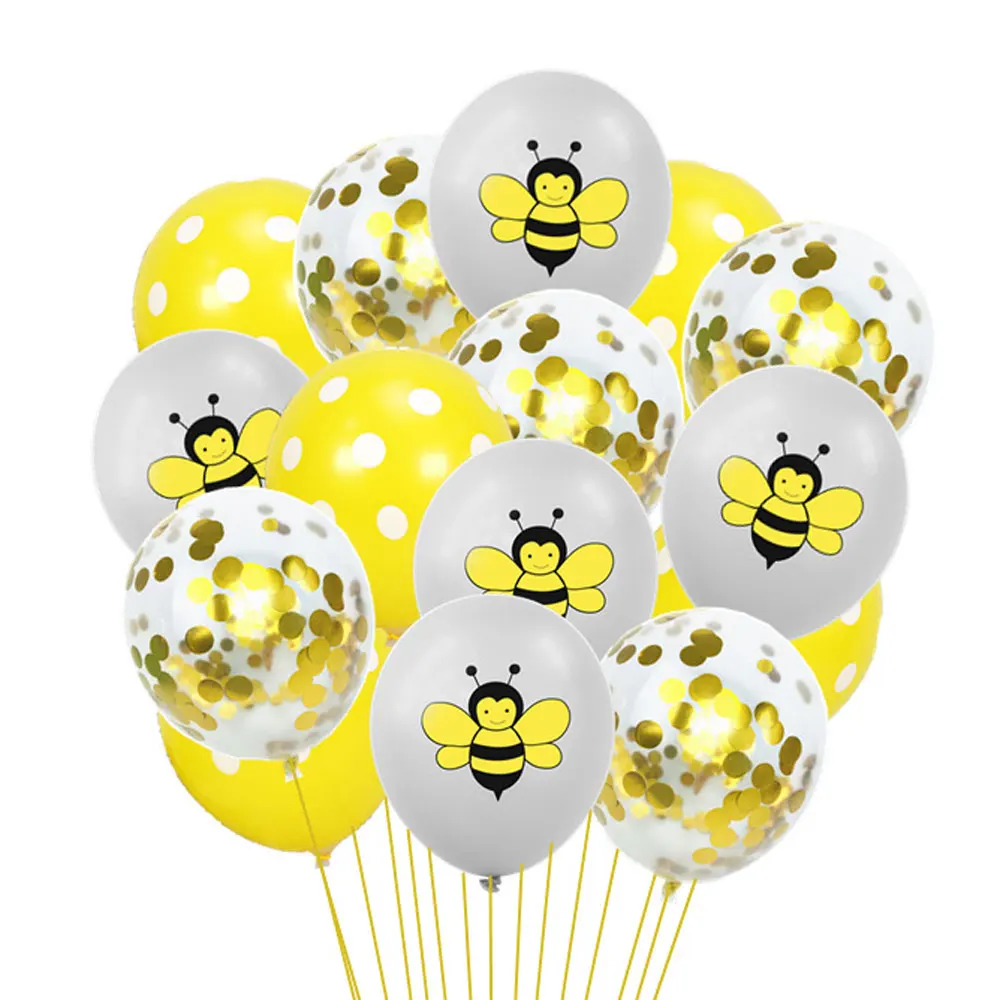 

12inch Bee Latex Balloons Baby Shower Ballons Happy Brithday Gifts Decorations Helium Ball Wedding Anniversaire Party Supplies