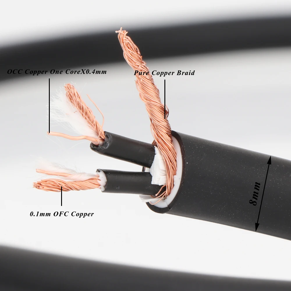 Hi-End OFC OCC Mixed Copper RCA XLR Audio 8mm HiFi Interconnect Bulk Cable DIY Balance Wire | Электроника