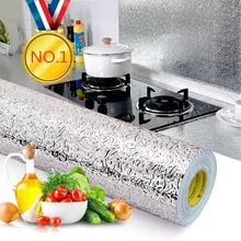 40x100 см наклейка DIY обои для кухни маслостойкие водонепроницаемые наклейки s алюминиевая фольга для печного шкафа самоклеющиеся настенные
