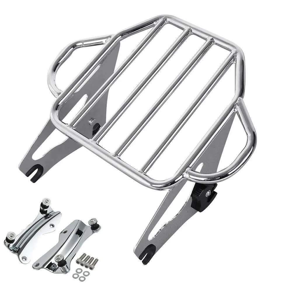 Аккумулятор мотоцикл багажник Чемодан стойки и 4 точки док комплект для Harley Тур