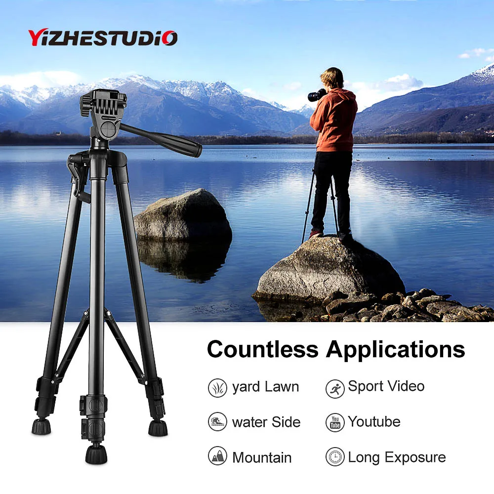 Yizhestudio переносной штатив для камеры Canon Nikon sony DSLR камера видеокамера 50 140 см