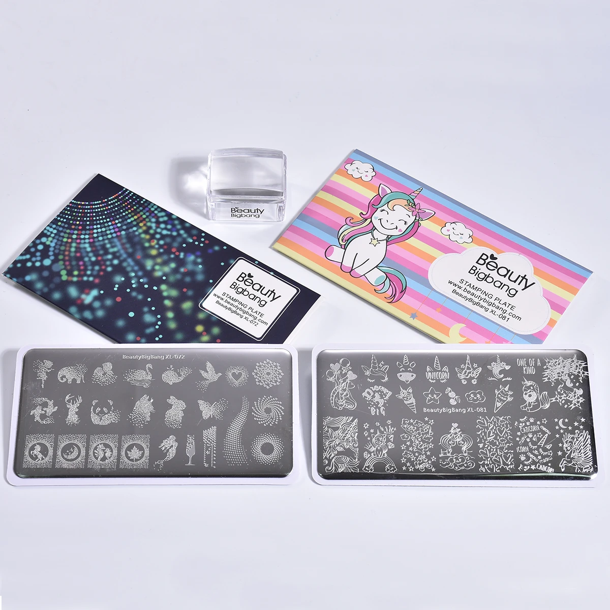 Набор из 4 предметов с рисунками животных и единорогов штампованные пластины для