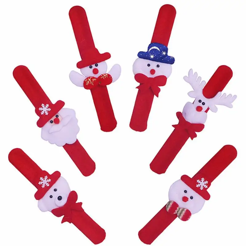 

Светящийся светодиодный браслет с блестками в виде Санта-Клауса, браслет, Рождественское украшение, ручная работа, Фотоэлементы LX8678