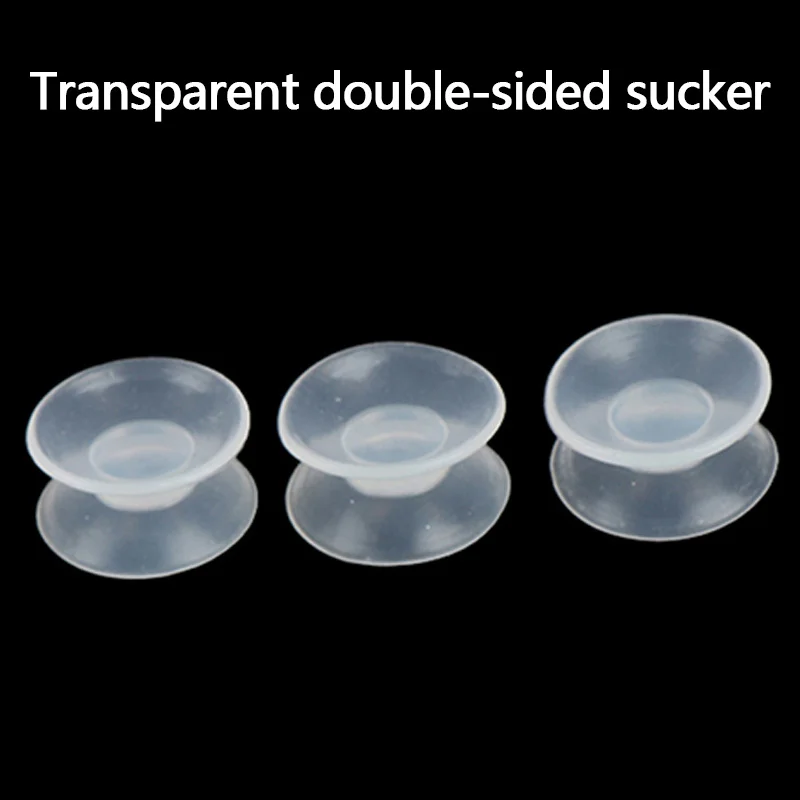 Transparent Rubber Suction Cup on Both Sides Double Sided Suction Cup - Sucker Pads for Glass, Plastic