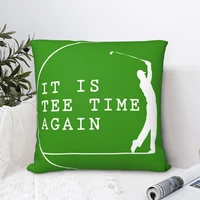 golfing quote square pillowcase cushion cover cute home decorative polyester for sofa seater simple 4545cm