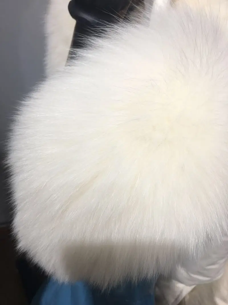 Пуховик женский на белом утином пуху с меховым воротником YY1465 | Женская одежда