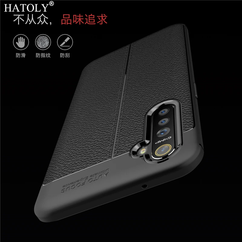 Чехол Realme X2 чехол для OPPO ударопрочный кожаный PU силиконовый мягкий ТПУ задний