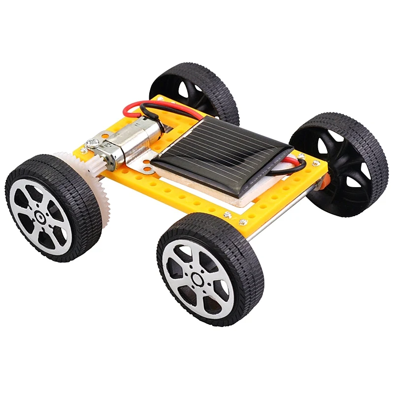 

Solar Powered Toy Car Mini Solar Power Toy DIY Assembled Energy Powered Car Kit Children STEM Educational Toys Kids Novelty Gift