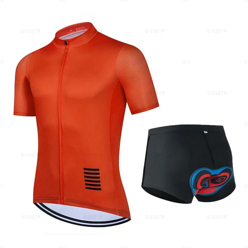 

Men Cycling Clothing Summer Short Sleeves Cycling Jersey Set Quick Dry Bike Jacket Comfortable Gel Pad Underwear Bicycle Clothes