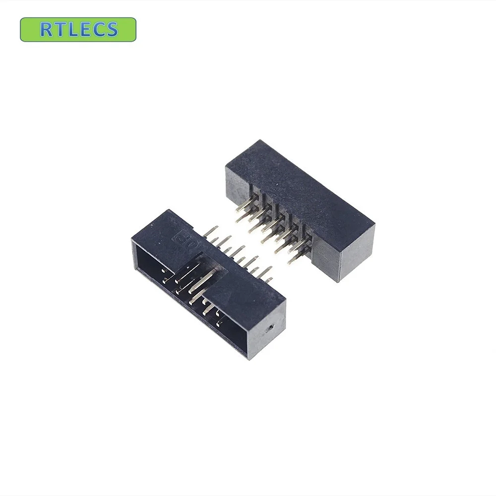 10 шт. заголовок коробки Pin 2x5P 2 0 мм Шаг наружный кожух PCB прямой IDC разъем два ряда