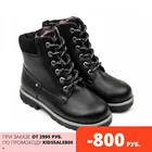 Ботинки детские мех 23014  кожа, СТОКГОЛЬМ черный