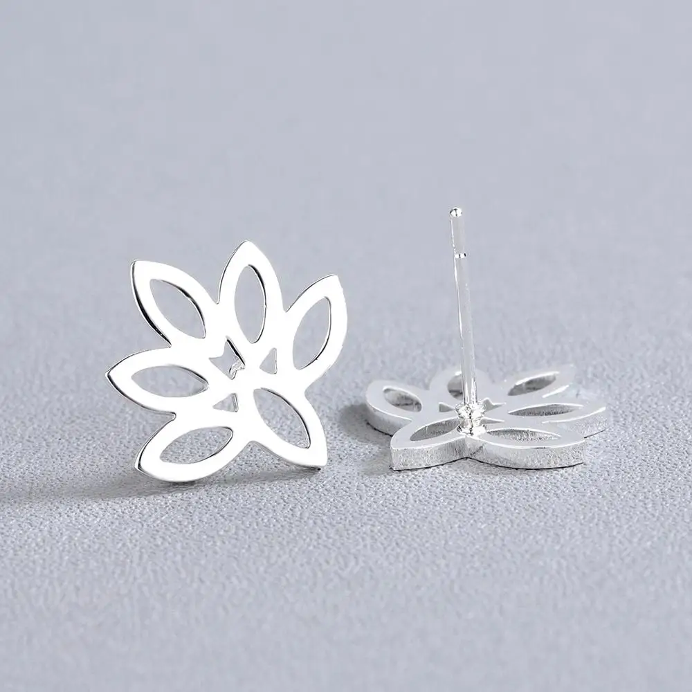 Креативные серьги-гвоздики Chandler из нержавеющей стали с цветком модные ювелирные