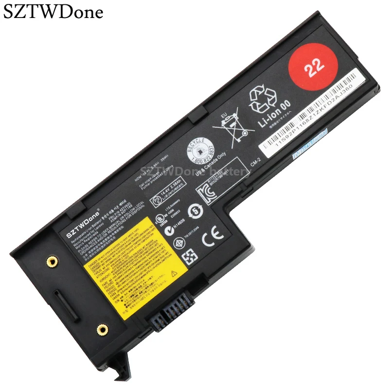 Аккумулятор SZTWDone для ноутбука lenovo X60 X61 X60S X61S Series 42T4505 42T4630 92P1168 92P1167 92P1169 40Y7005 40Y7903