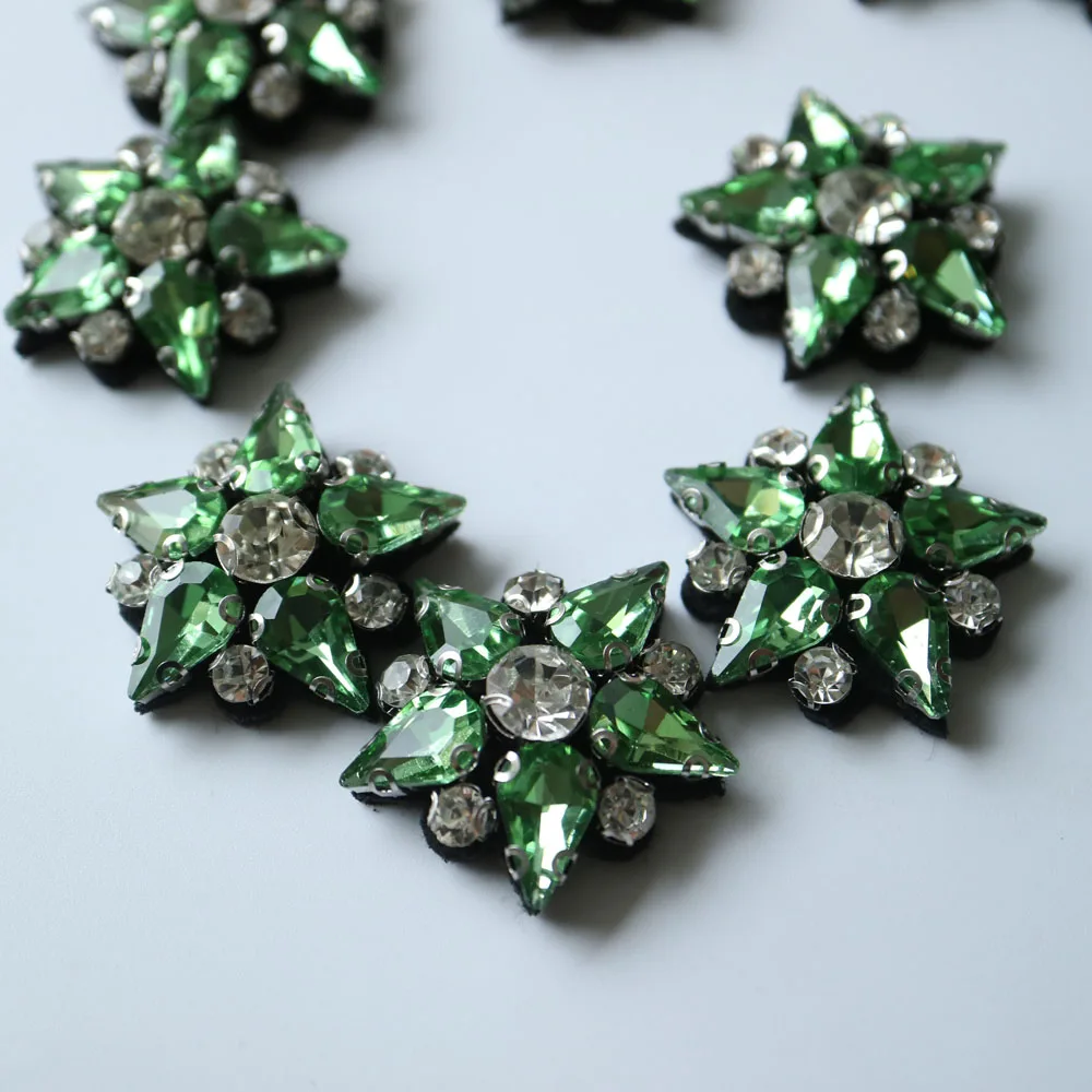 10 шт./лот аппликации ручной работы с бусинами в виде звезд для одежды сделай сам