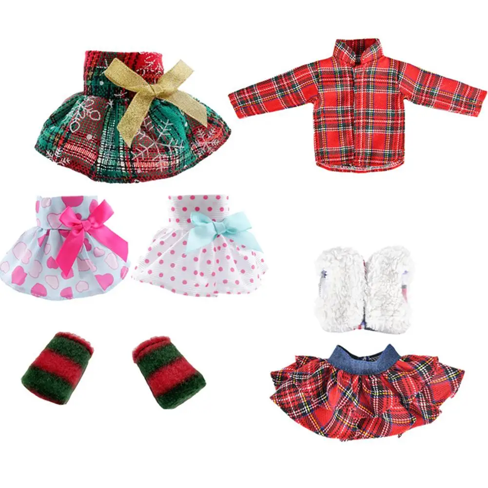 

3 Pcs/set elf Doll Clothes Suit Fashionable Short Skirt Waistcoat For 30cm Height Dolls