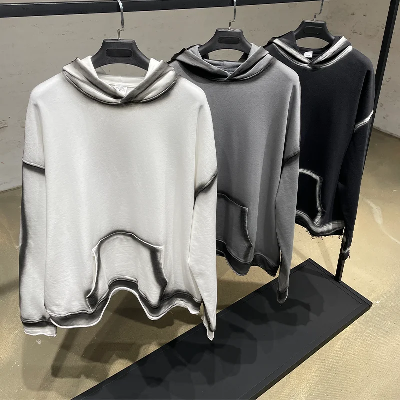 

Hip Hop Men's Hoodie Streetwear Oversized Graffiti Sweatshirt Harajuku Vintage Cotton Loose Hooded Pullover Autumn Fashion Top