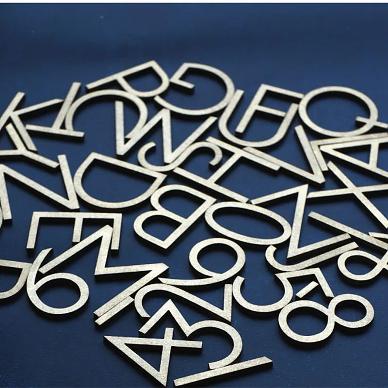 Латунные Номера для двери отеля наружная металлическая пластина квартир и