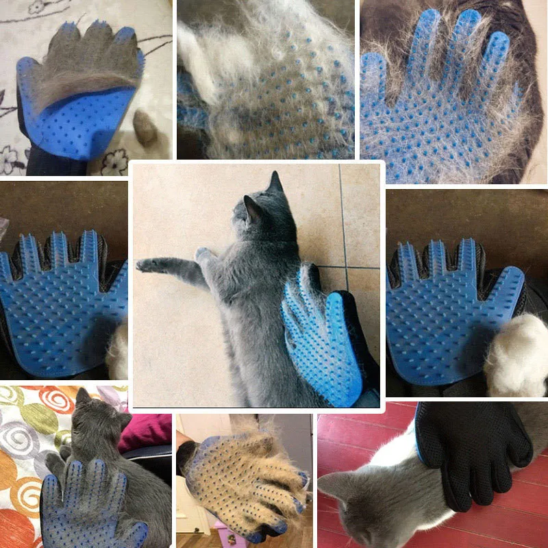 

Dog Supplies Pet Grooming Gloves for Cats and Dogs Silicone Comb Hair Removal Gloves Comb for Dogs L R Hands Dog Accessories