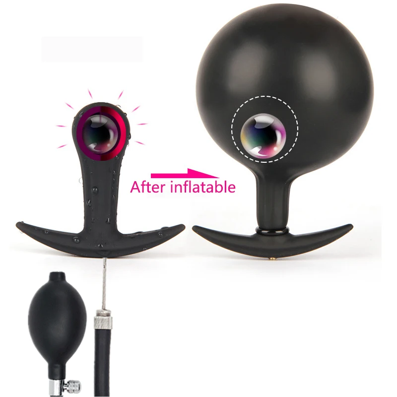 Новая надувная огромная Анальная пробка с металлическим шаром большой анальный