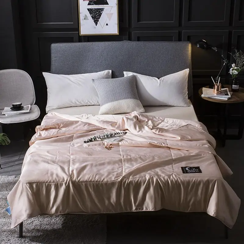 48 шелковое искусственное стеганое одеяло летнее зимнее двуспальное