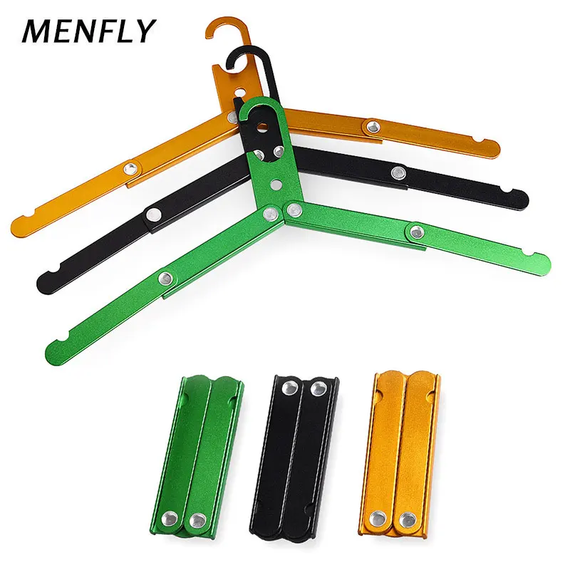 

MENFLY Portable Camping Coat Hanger Aluminum Alloy Folding Clothes Stand Picnic Collapsible Small Dry Hangers Outdoor Tool