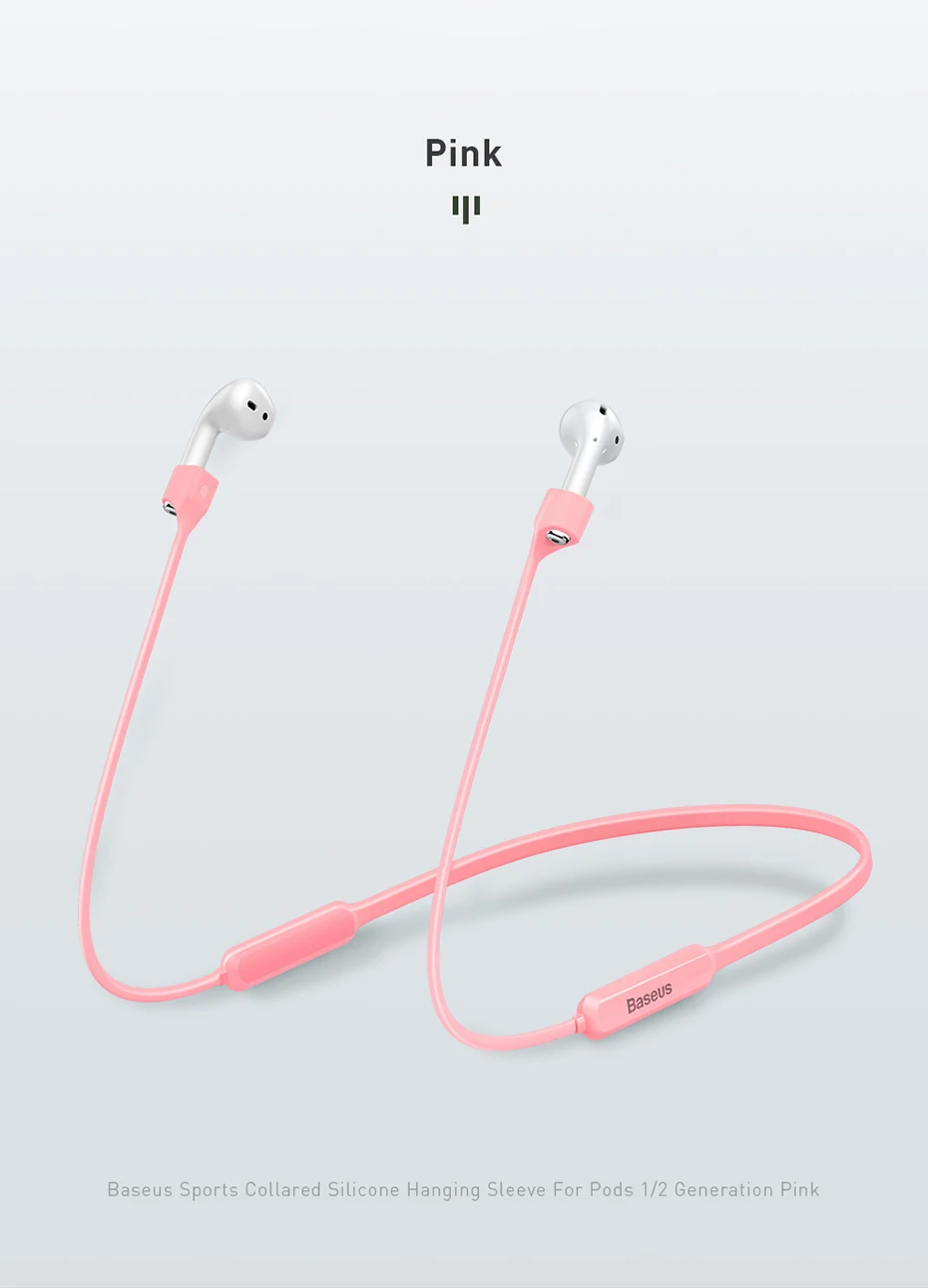 Baseus силиконовый шнурок для Airpods 1 2 ремешок для наушников с шейным ремешком против потери веревки для Air Pods наушники защитные аксессуары