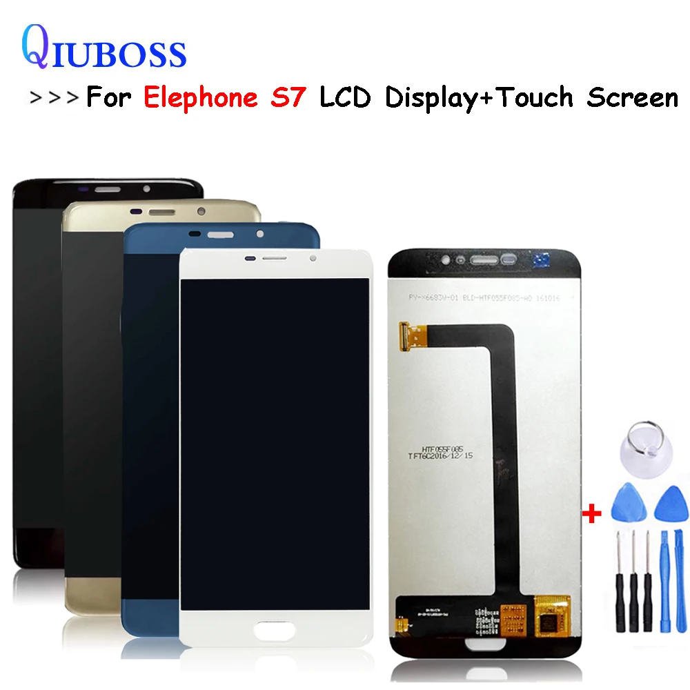 Сменный сенсорный ЖК дисплей для Elephone S7 черный/синий/золотой|Экраны мобильных